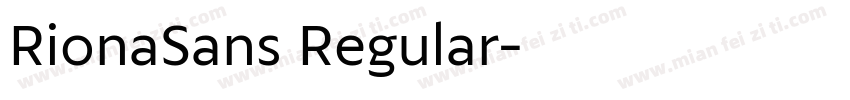 RionaSans Regular字体转换